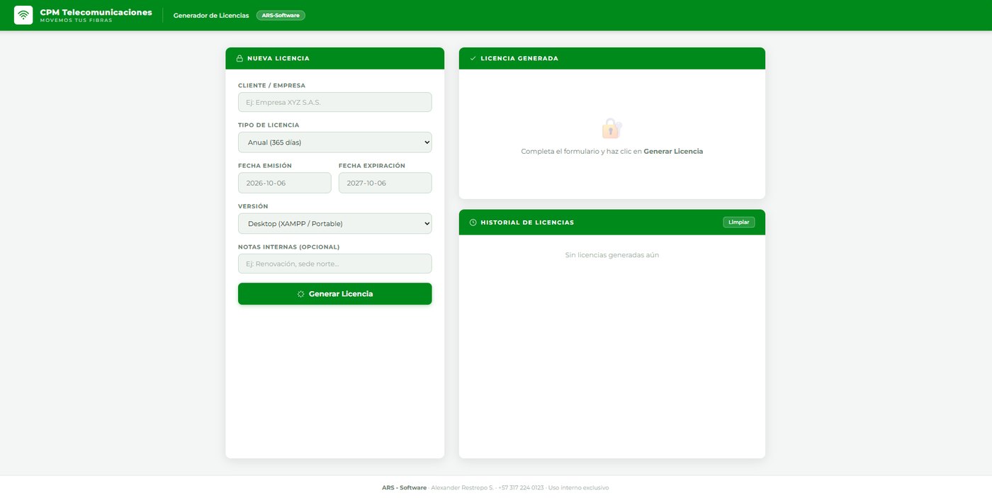 Plataforma web de licenciamiento para una empresa de telecomunicaciones